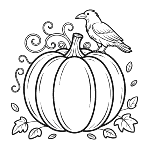 Kleurplaat Volwassen Halloween Pompoen
