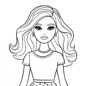 Kleurplaat Barbie Chelsea