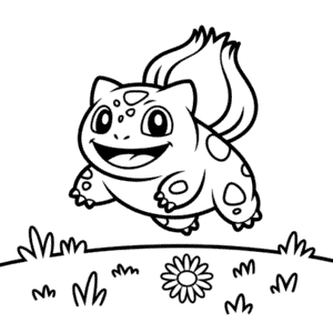 Kleurplaat Blije Bulbasaur