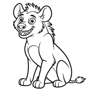Kleurplaat De Leeuwenkoning Hyena