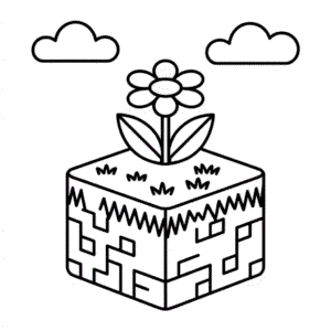 Kleurplaat Eenvoudig Minecraft