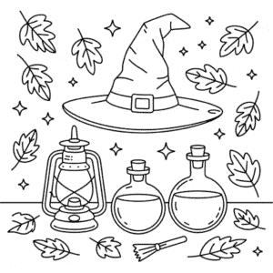 Kleurplaat Esthetische Halloween