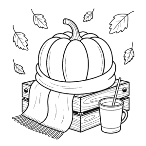 Kleurplaat Esthetische Herfst