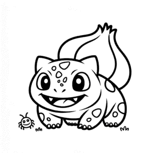 Kleurplaat Grappige Bulbasaur