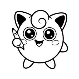 Kleurplaat Grappige Jigglypuff