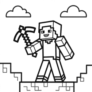 Kleurplaat Gratis Afdrukbare Minecraft