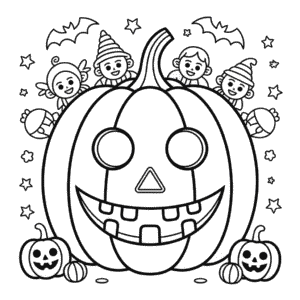 Kleurplaat Groot Halloween