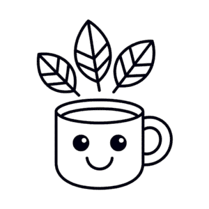 Kleurplaat Herfst Koffie