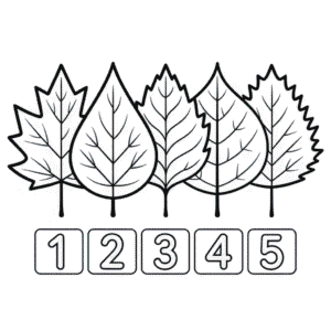 Kleurplaat Herfst Wiskunde