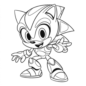 Kleurplaat Mecha Sonic