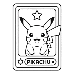 Kleurplaat Pikachu Kaart