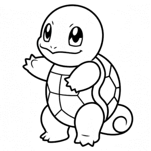 Kleurplaat Printbaar Pokémon Squirtle