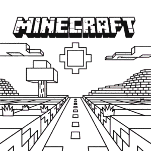 Kleurplaat Volledige Pagina Minecraft