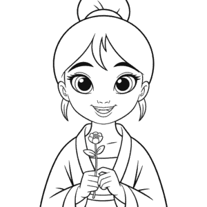 Kleurplaat Anime Disney Prinses