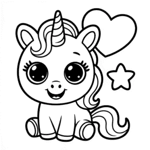 Kleurplaat Beanie Boo Eenhoorn