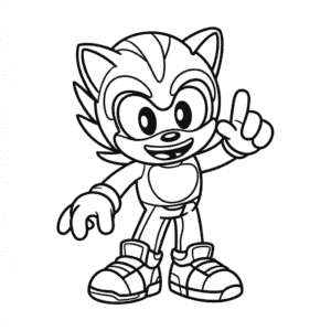 Kleurplaat Darkspine Sonic
