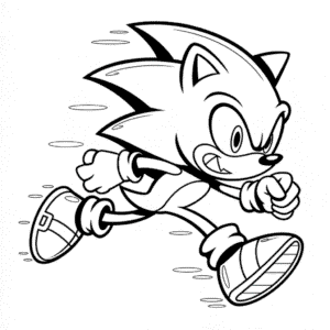 Kleurplaat Donkere Hyper Sonic