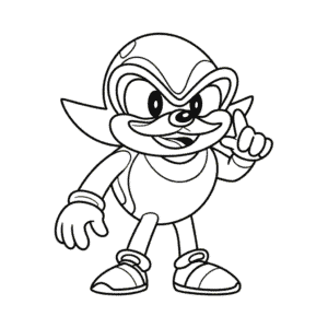 Kleurplaat Eggman uit Sonic