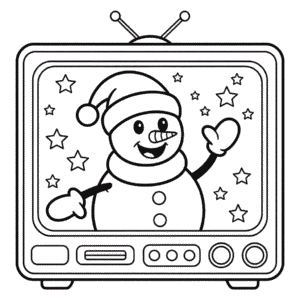 Kleurplaat Geanimeerde Kerstmis