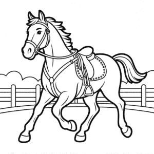 Kleurplaat Geavanceerd Paard