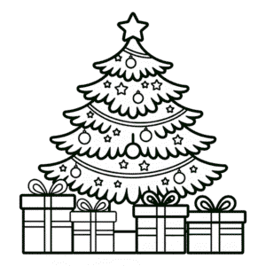 Kleurplaat Groot Kerstfeest