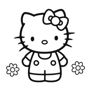Kleurplaat Hello Kitty Online