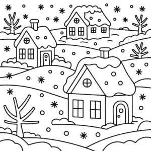 Kleurplaat Kerstachtergrond