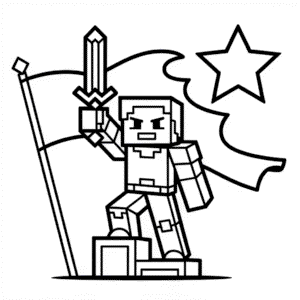 Kleurplaat Legende Minecraft