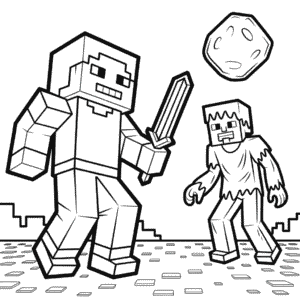 Kleurplaat Moeilijk Minecraft