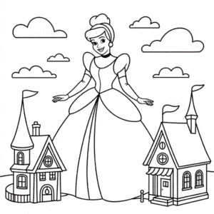 Kleurplaat Reusachtige Disney Prinses