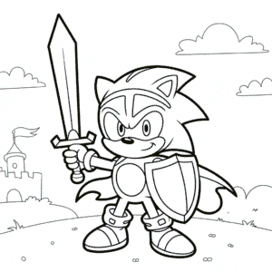Kleurplaat Ridder Sonic