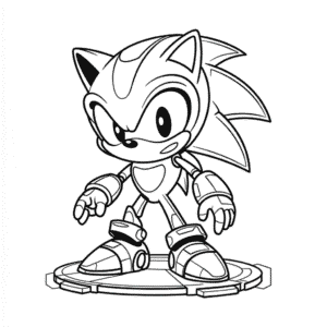 Kleurplaat Robot Sonic