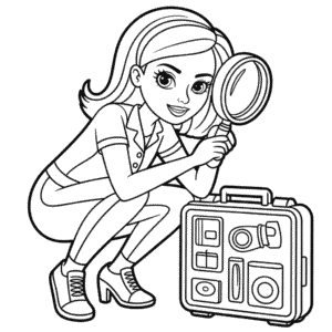 Kleurplaat Tante Zoey Barbie Spy Squad