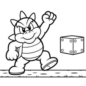 Kleurplaat Boom Boom Mario