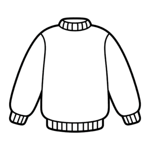 Kleurplaat Kerst Eenvoudige Trui