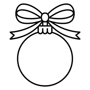Kleurplaat Kerst Simpel Ornament
