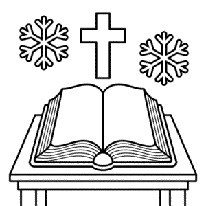 Kleurplaat Kerstbijbel