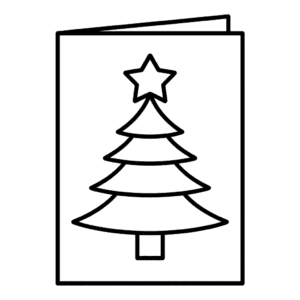 Kleurplaat Kerstkaart