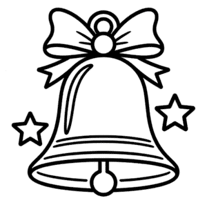 Kleurplaat Kerstklok