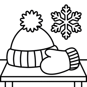 Kleurplaat Wintermuts